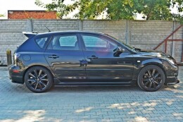 Seitenschweller Ansatz Cup Leisten passend für MAZDA 3 MPS MK1 (vor Facelift) schwarz Hochglanz