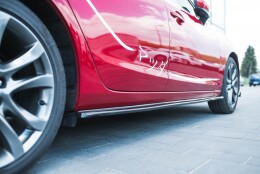 Seitenschweller Ansatz Cup Leisten für Mazda 6 GJ (Mk3) Facelift schwarz Hochglanz