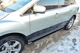Seitenschweller Ansatz Cup Leisten passend für MAZDA CX-7 schwarz Hochglanz