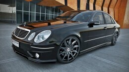Seitenschweller Ansatz Cup Leisten passend für MERCEDES E-KLASSE W211 AMG schwarz Hochglanz