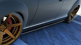 Seitenschweller Ansatz Cup Leisten für MERCEDES S-KLASSE W221 Lang schwarz matt