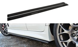 Seitenschweller Ansatz Cup Leisten passend für Mitsubishi Lancer Evo X schwarz Hochglanz