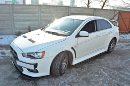 Seitenschweller Ansatz Cup Leisten passend für Mitsubishi Lancer Evo X schwarz Hochglanz