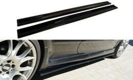 Seitenschweller Ansatz Cup Leisten passend für OPEL ASTRA H (FOR OPC / VXR) schwarz Hochglanz