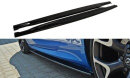 Seitenschweller Ansatz Cup Leisten passend für OPEL ASTRA J OPC / VXR schwarz Hochglanz