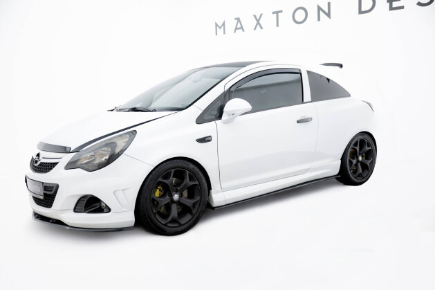 Seitenschweller Ansatz Cup Leisten passend fürs Opel Corsa D OPC/VXR schwarz Hochglanz
