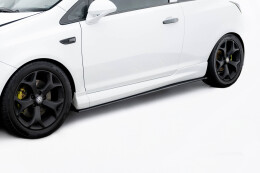 Seitenschweller Ansatz Cup Leisten passend fürs Opel Corsa D OPC/VXR schwarz Hochglanz