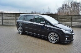 Seitenschweller Ansatz Cup Leisten passend für OPEL ZAFIRA B OPC Carbon Look