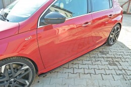 Seitenschweller Ansatz Cup Leisten passend für PEUGEOT 308 II GTI schwarz Hochglanz