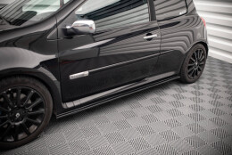 Seitenschweller Ansatz Cup Leisten passend für RENAULT CLIO MK3 RS schwarz Hochglanz