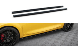 Seitenschweller Ansatz Cup Leisten passend für RENAULT MEGANE 3 RS schwarz Hochglanz