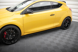 Seitenschweller Ansatz Cup Leisten passend für RENAULT MEGANE 3 RS schwarz Hochglanz