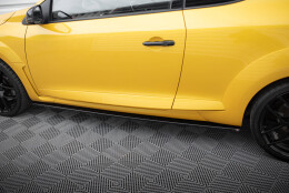Seitenschweller Ansatz Cup Leisten passend für RENAULT MEGANE 3 RS schwarz Hochglanz