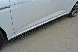 Seitenschweller Ansatz Cup Leisten passend für Renault Megane Mk4 Hatchback schwarz Hochglanz