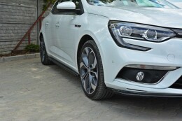 Seitenschweller Ansatz Cup Leisten passend für Renault Megane Mk4 Hatchback schwarz Hochglanz
