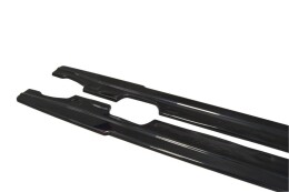 Seitenschweller Ansatz Cup Leisten passend für Renault Megane Mk4 Hatchback schwarz Hochglanz