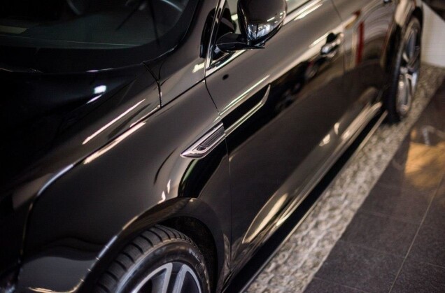 Seitenschweller Ansatz Cup Leisten passend für Renault Talisman schwarz Hochglanz