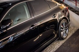Seitenschweller Ansatz Cup Leisten passend für Renault Talisman schwarz Hochglanz