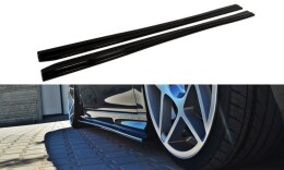 Seitenschweller Ansatz Cup Leisten passend für SAAB 9-3 TURBO X/ Aero Facelift schwarz Hochglanz