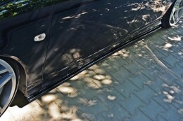 Seitenschweller Ansatz Cup Leisten passend für SAAB 9-3 TURBO X/ Aero Facelift schwarz Hochglanz