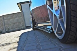 Street+ Seitenschweller Leisten passend für SAAB 9-3 TURBO X/ Aero FL schwarz Hochglanz