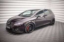 Seitenschweller Ansatz Cup Leisten passend für SEAT LEON MK2 CUPRA / FR schwarz Hochglanz