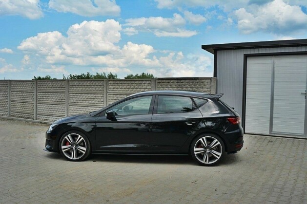 Seitenschweller Ansatz Cup Leisten passend für SEAT LEON III CUPRA / FR schwarz Hochglanz