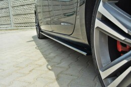 Seitenschweller Ansatz Cup Leisten passend für SEAT LEON III CUPRA / FR schwarz Hochglanz