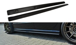 Seitenschweller Ansatz Cup Leisten für Skoda Fabia RS Mk1 schwarz Hochglanz