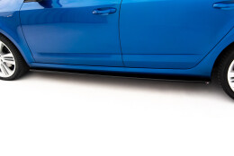 Seitenschweller Ansatz Cup Leisten für Skoda Octavia RS Hatchback / Combi Mk3 / Mk3 Facelift schwarz Hochglanz