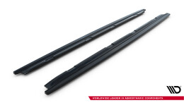 Seitenschweller Ansatz Cup Leisten passend für Skoda Octavia RS Mk3 / Mk3 FL Hatchback / Kombi schwarz Hochglanz