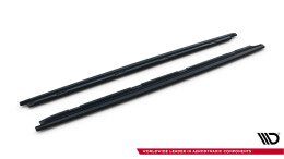 Street+ Seitenschweller Leisten passend für Skoda Octavia RS Hatchback / Combi Mk3 / Mk3 FL schwarz Hochglanz