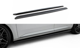 Seitenschweller Ansatz Cup Leisten passend für Skoda Superb Liftback / Combi Mk3 schwarz Hochglanz