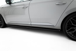 Seitenschweller Ansatz Cup Leisten passend für Skoda Superb Liftback / Combi Mk3 schwarz Hochglanz