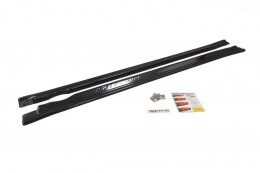 Seitenschweller Ansatz Cup Leisten passend für Subaru Impreza II WRX schwarz Hochglanz
