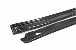 Seitenschweller Ansatz Cup Leisten passend für Subaru Impreza II WRX schwarz Hochglanz