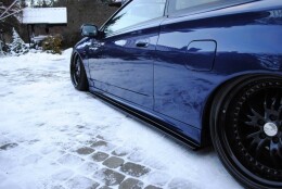 Seitenschweller Ansatz Cup Leisten passend für TOYOTA CELICA T23 TS vor Facelift schwarz Hochglanz