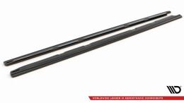 Seitenschweller Ansatz Cup Leisten V.1 passend für Seat Leon Mk3 Cupra/ FR Facelift schwarz Hochglanz