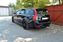Seitenschweller Ansatz Cup Leisten passend für VOLVO V50F R-DESIGN schwarz Hochglanz