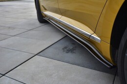 Seitenschweller Ansatz Cup Leisten für Volkswagen Arteon R-Line schwarz Hochglanz
