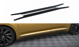 Seitenschweller Ansatz Cup Leisten passend für VW Arteon R-Line schwarz Hochglanz