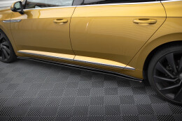 Seitenschweller Ansatz Cup Leisten passend für VW Arteon R-Line schwarz Hochglanz