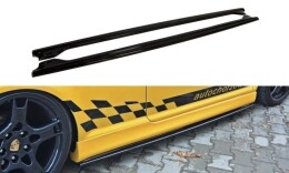 Seitenschweller Ansatz Cup Leisten passend für VW GOLF 4 R32 schwarz Hochglanz