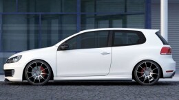 Seitenschweller Ansatz Cup Leisten passend für VW Golf GTI 35th / R20 Mk6 schwarz Hochglanz