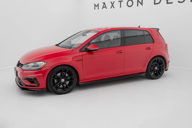 Seitenschweller Ansatz Cup Leisten V.1 passend für VW Golf R / R-Line Mk7 Facelift schwarz Hochglanz
