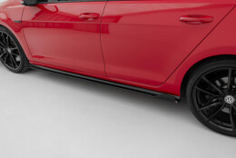 Seitenschweller Ansatz Cup Leisten V.1 passend für VW Golf R / R-Line Mk7 Facelift schwarz Hochglanz