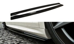 Seitenschweller Ansatz Cup Leisten für VW Passat CC R36 RLINE (vor Facelift) schwarz Hochglanz
