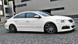 Seitenschweller Ansatz Cup Leisten passend für VW Passat CC R36 RLINE (vor Facelift) schwarz Hochglanz