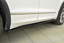 Seitenschweller Ansatz Cup Leisten passend für Vw Tiguan Mk2 R-Line schwarz Hochglanz