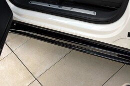 Seitenschweller Ansatz Cup Leisten passend für Vw Tiguan Mk2 R-Line schwarz Hochglanz